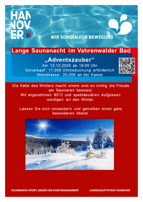 Saunanacht im Vahrenwalder Bad am 13.12.2025